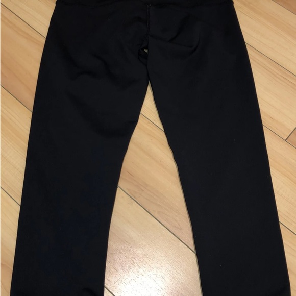 LULULEMON ATHLETICA Black-Gray Reversible Luon WUNDER UNDER CROP PANTS/ Tights 6 - Picture 3 of 6